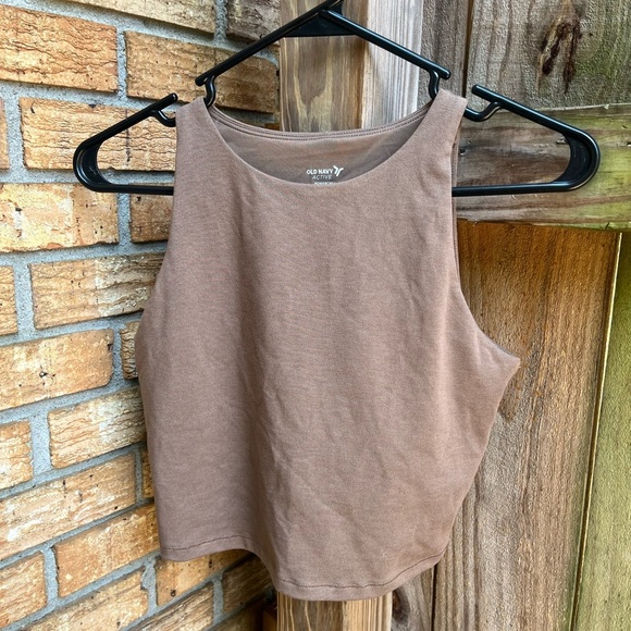 Old Navy Tops - Old Navy Brown Sleeveless Crop Tank Top